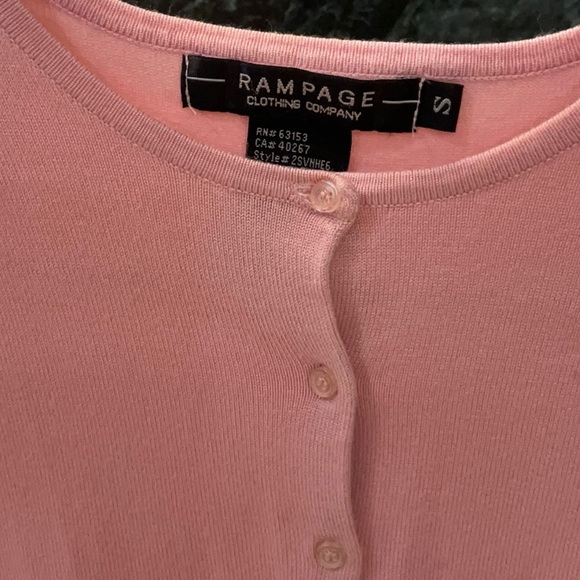 Rampage Tops - Rampage Soft Pink button Down dress sweater thin.
